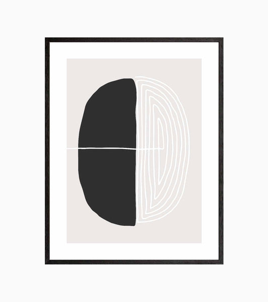 Black and White Oval