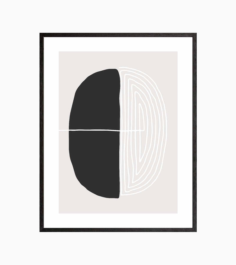 Black and White Oval