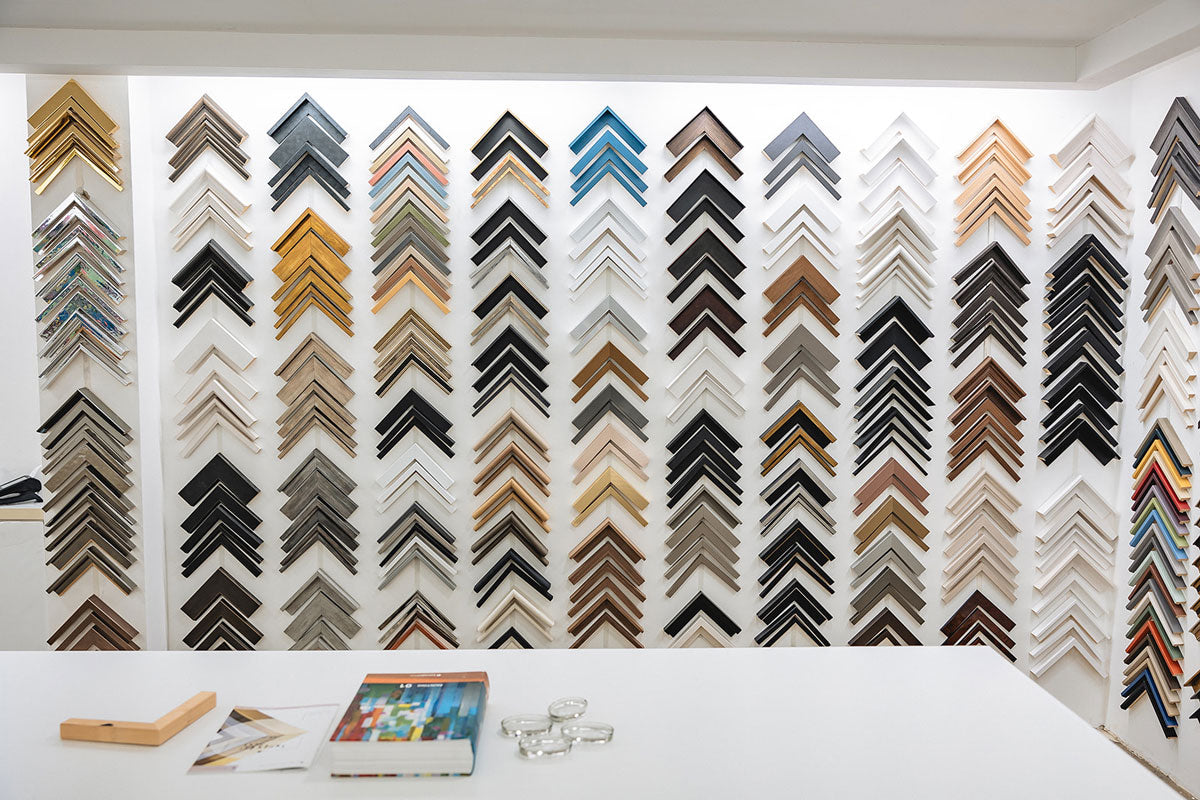 Picture framing chevrons on the wall