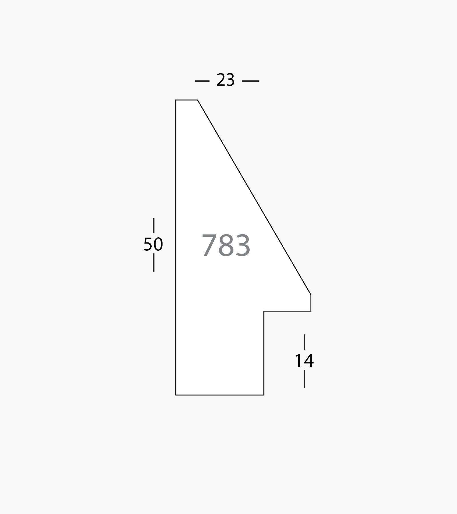 technical drawing of the 783 moulding