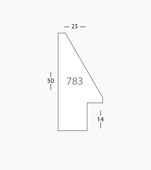 technical drawing of the 783 moulding