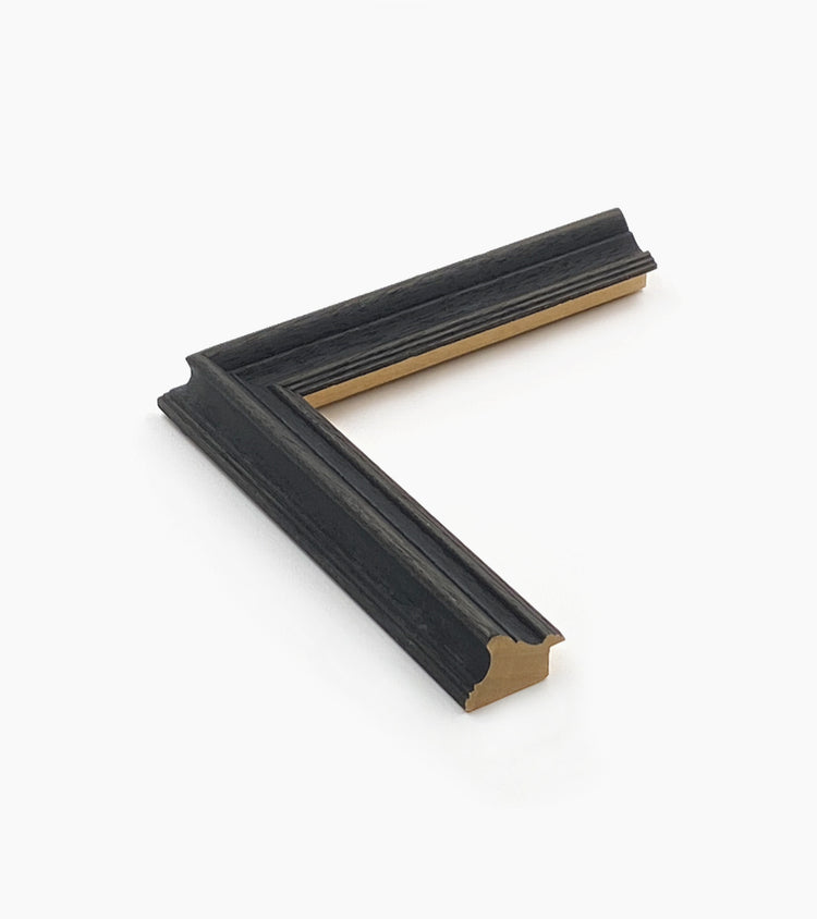 Classic picture frame, solid wood in black.